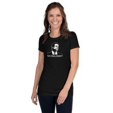 Load image into Gallery viewer, Cuomo Sapiens Women’s Slim Fit T-Shirt—NO BALONEY, in Black