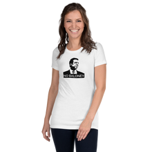 Load image into Gallery viewer, Cuomo Sapiens Women's Slim Fit T-Shirt—NO BALONEY, in Heather Grey and White