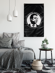 Cuomo Sapiens Stately Wall Flag (Vertical)—S.U.D.L.T. SEAL