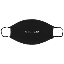 Load image into Gallery viewer, Cuomo Sapiens 2-ply protective face mask, in black, featuring white type that reads '306-232,' the finally tally of Electoral College votes in the 2020 Presidential Election.
