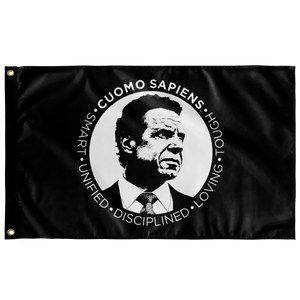 Cuomo Sapiens Stately Wall Flag—S.U.D.L.T. SEAL, in Black