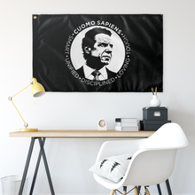 Load image into Gallery viewer, Cuomo Sapiens Stately Wall Flag—S.U.D.L.T. SEAL, in Black
