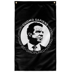 Cuomo Sapiens Stately Wall Flag (Vertical)—S.U.D.L.T. SEAL