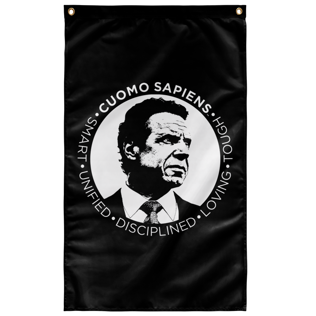 Cuomo Sapiens Stately Wall Flag (Vertical)—S.U.D.L.T. SEAL
